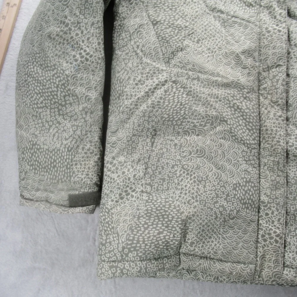 Columbia Horizon Ride Jacket Girls Large 14/16 Green Printed Insulated Hooded